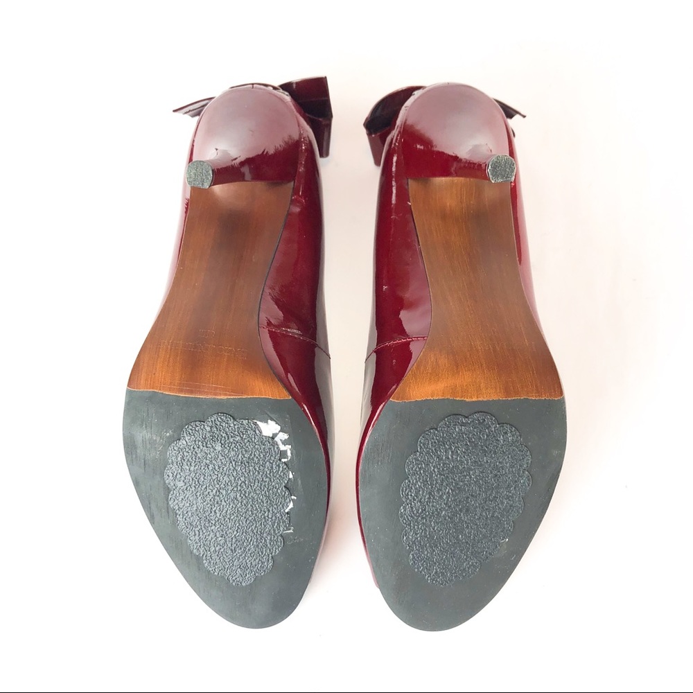 Enzo Angiolini Patent Leather Peep Toe Heels - Picture 14 of 15
